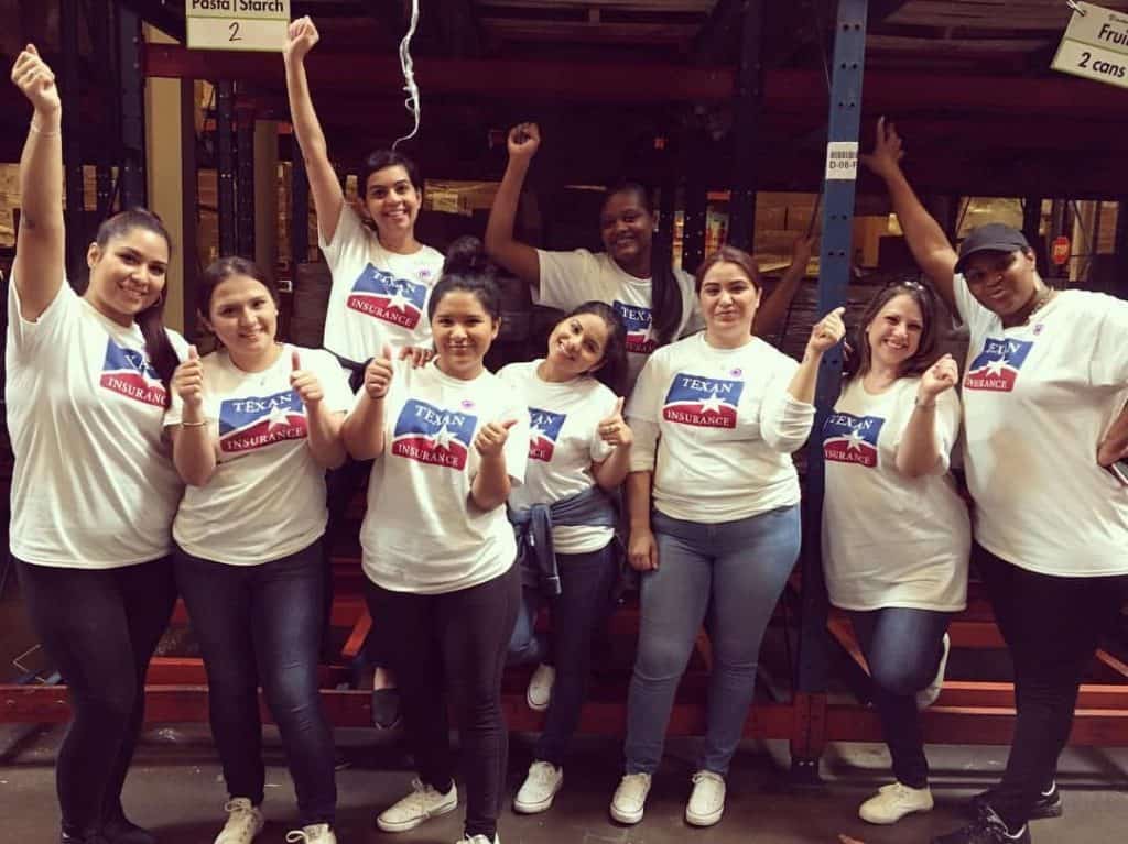 volunteering at the houston food bank