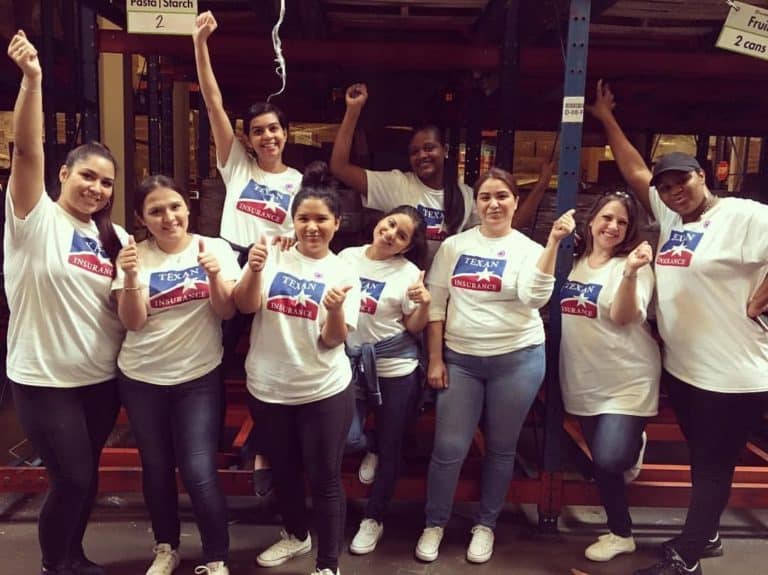 volunteering at the houston food bank