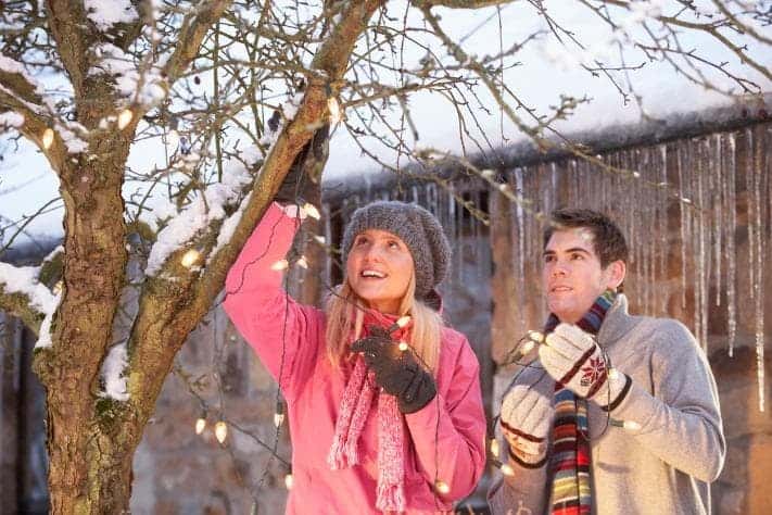 hanging christmas lights