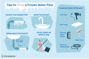 tips to thaw frozen water pipe