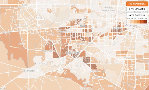 Sugarland flood Map