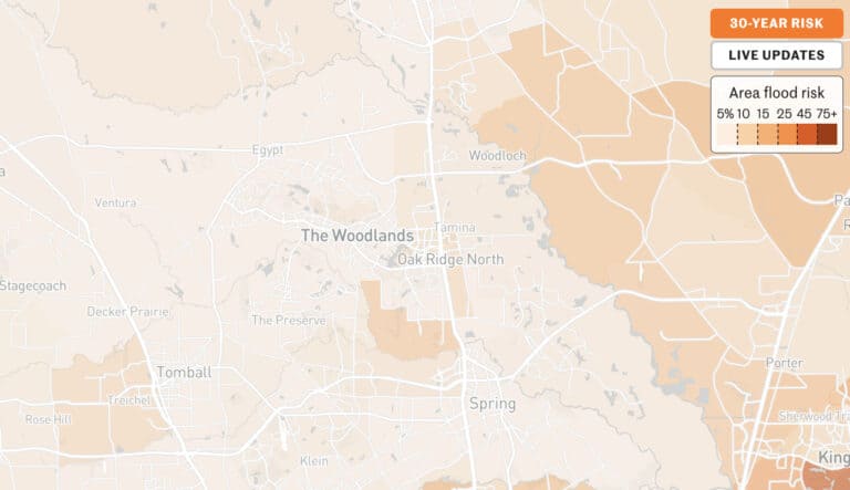 the woodlands flood map