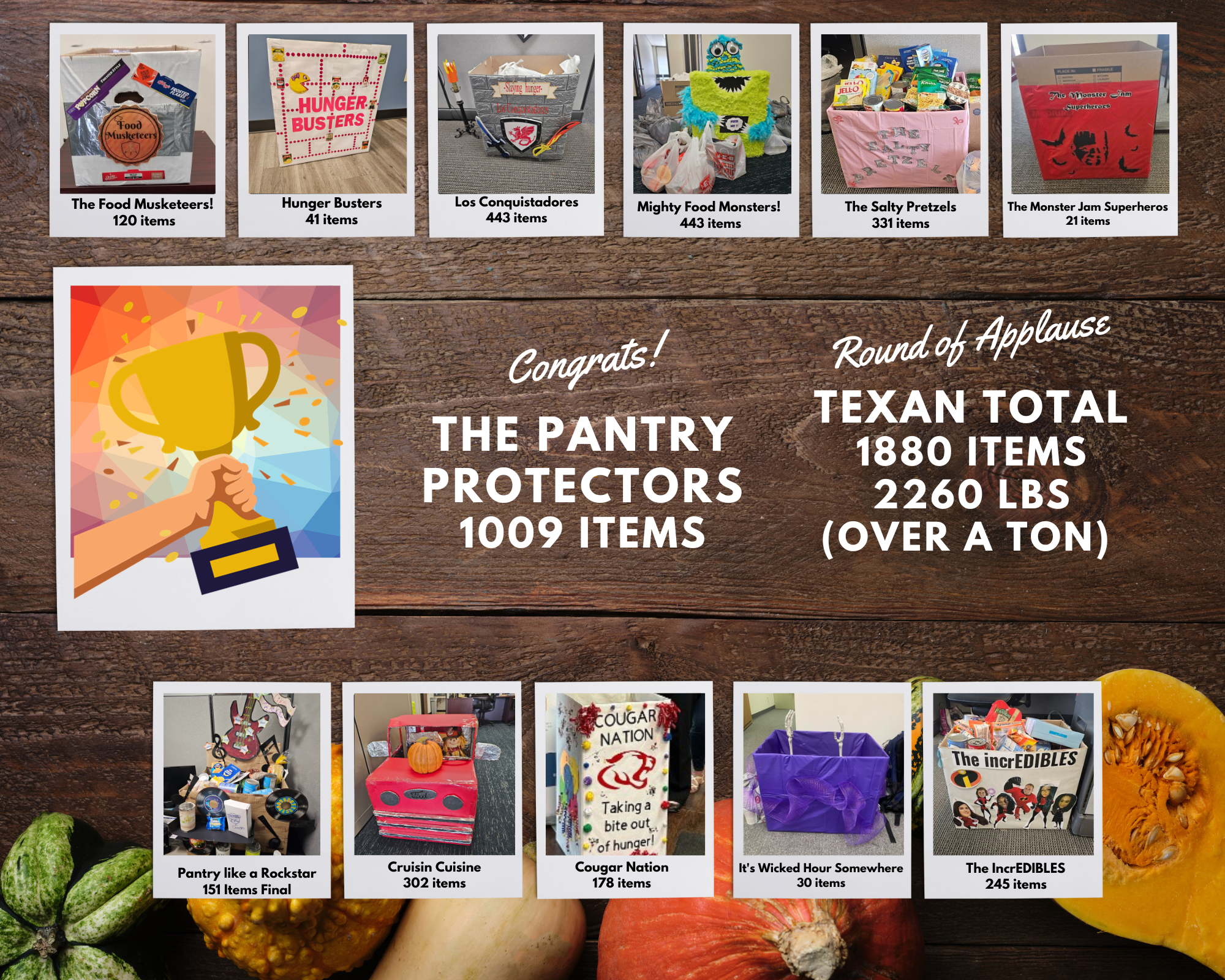 Texan Insurance Collects Over A Ton of Food for The Houston Food Bank